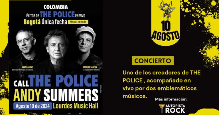 Andy Summers en vivo: el guitarrista de The Police debutará en Colombia