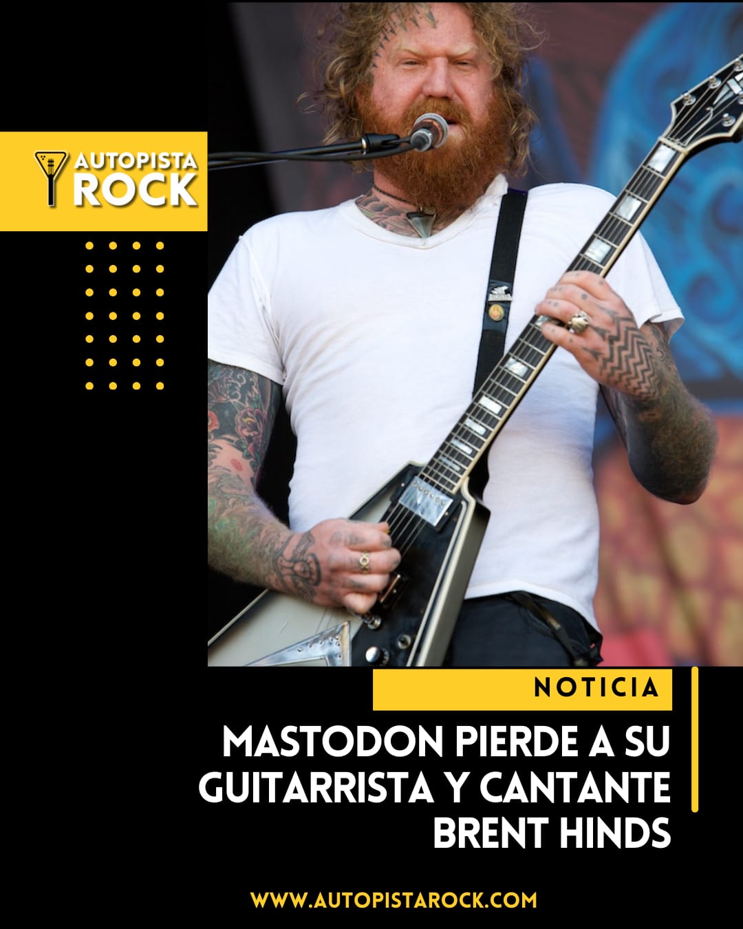 Mastodon pierde a su cantante y guitarrista Brent Hinds