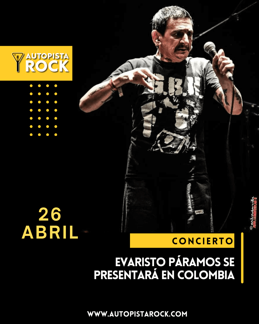 Evaristo Páramos se presenta en Colombia 