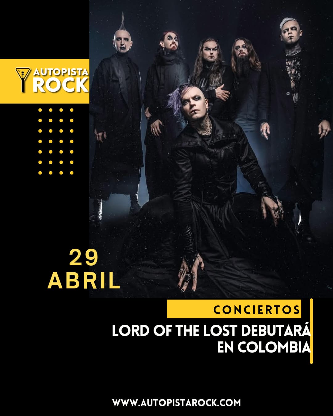 Lord of The Lost debutará en Colombia en abril 